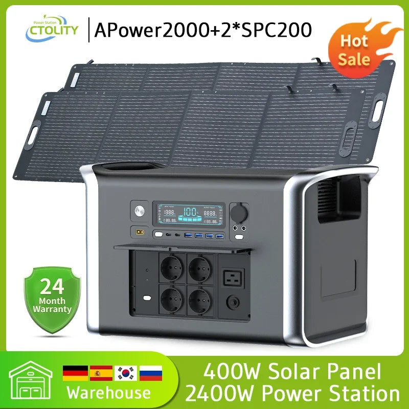 Portable Power Station – 1000W/2000W Solar Generator for Camping image 0