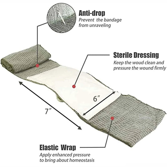 Israeli Bandage – 4/6in Emergency Combat Compression Dressing image 1