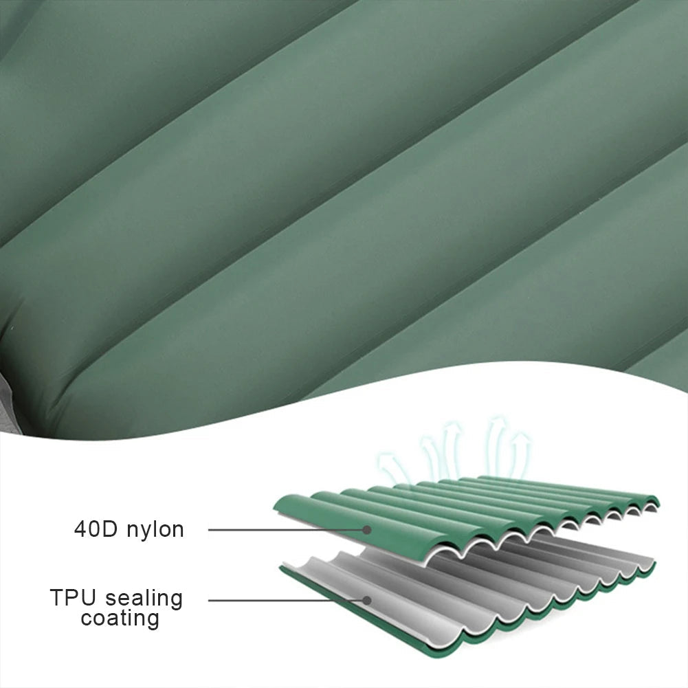 10cm Self-Inflating Sleeping Mat with Foot Pump &amp; Pillow – Ultralight Camping Essential image 4