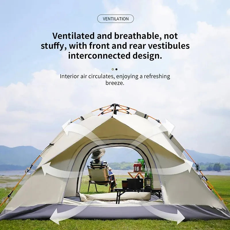 Outdoor Folding Tent – Quick Setup for 3-4 People, Perfect for Camping image 3