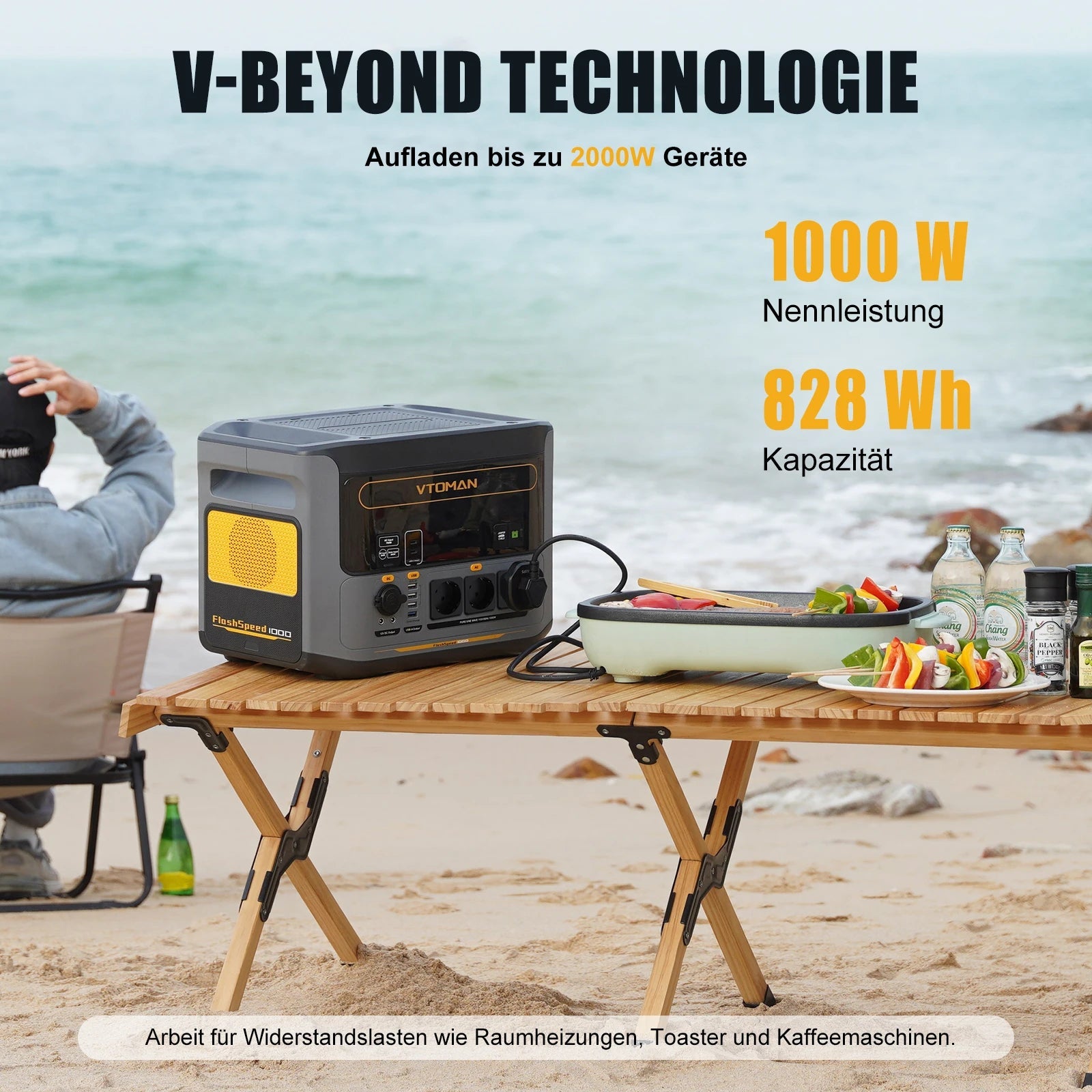 VTOMAN FlashSpeed 1000 Portable Power Station – Power Your Adventures image 2
