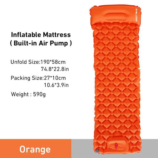WESTTUNE Ultralight Camping Inflatable Mattress with Built-in Pillow image 6