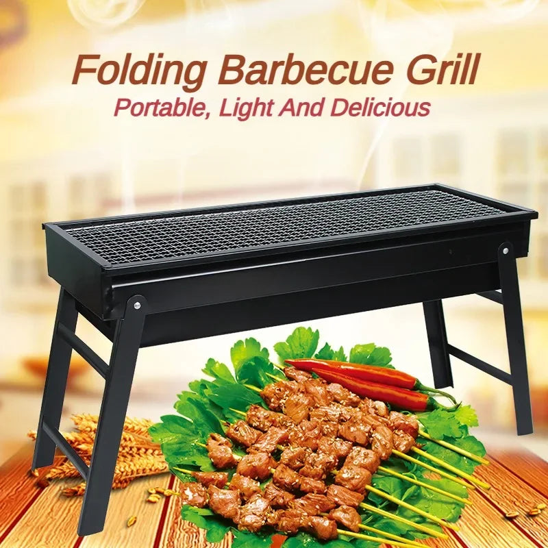 Portable 60cm Foldable Barbecue Grill for Outdoor Gatherings image 0