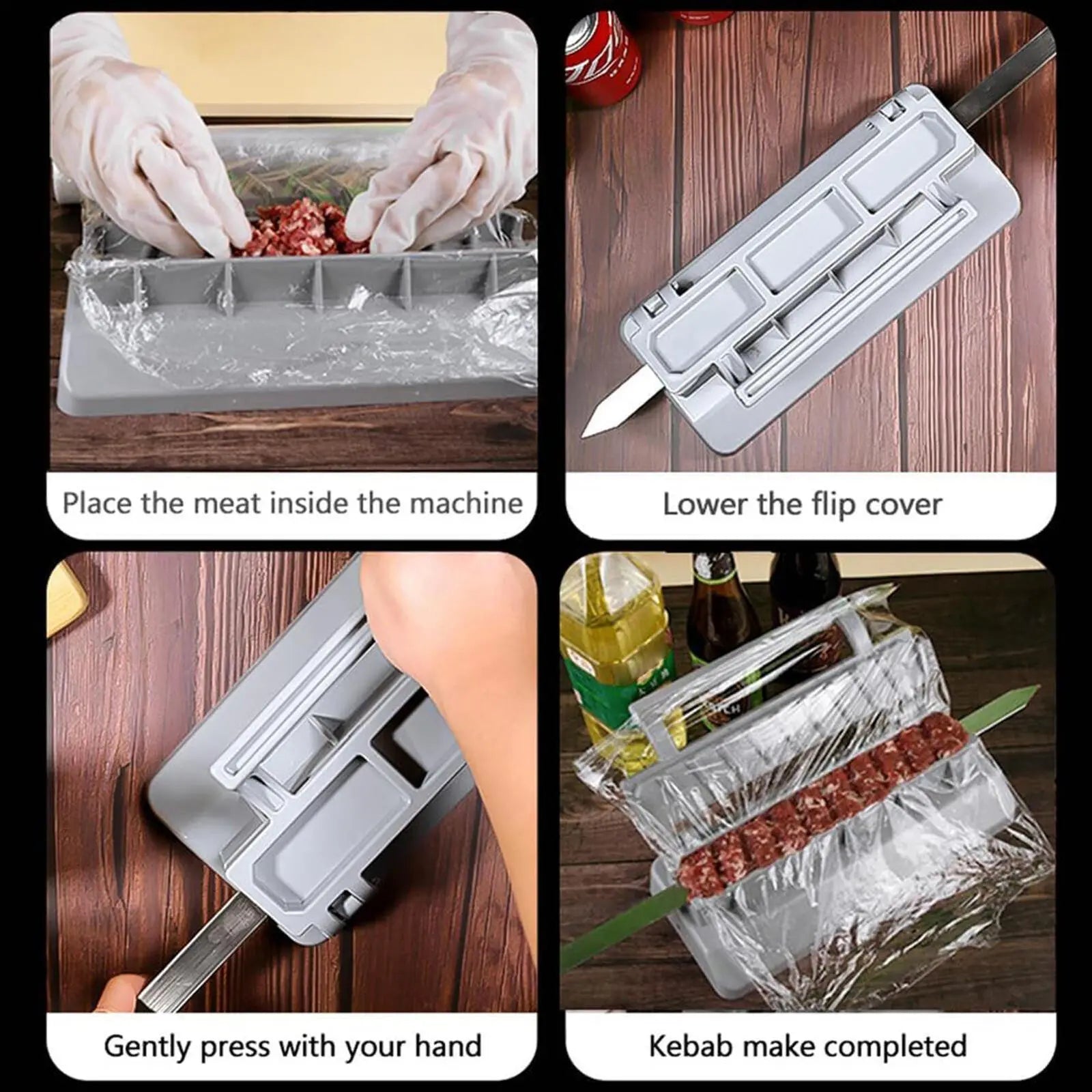 Premium 50cm Stainless Steel BBQ Skewers for Global Grilling Enthusiasts image 2