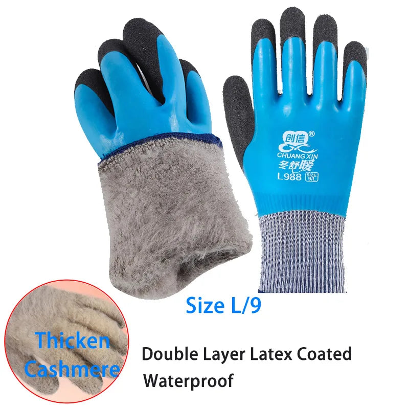 Winter Waterproof Work Safety Gloves – Essential Protection for Workers - Thicken L image