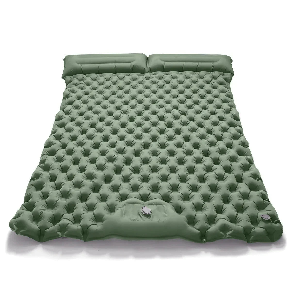 Inflatable Double Camping Mat – Comfortable Sleeping Solution for Two - light green image