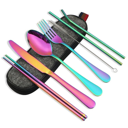 Essential 8-Piece Reusable Travel Cutlery Set for Eco-Conscious Travelers image 8