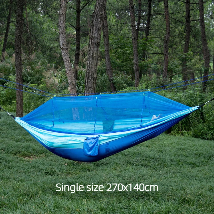 Portable Nylon Camping Hammock with Mosquito Net – Single &amp; Double Size image 3