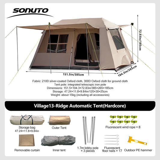 Sonuto Automatic Large Camping Tent – Ideal for Family Outdoor Adventures image 6