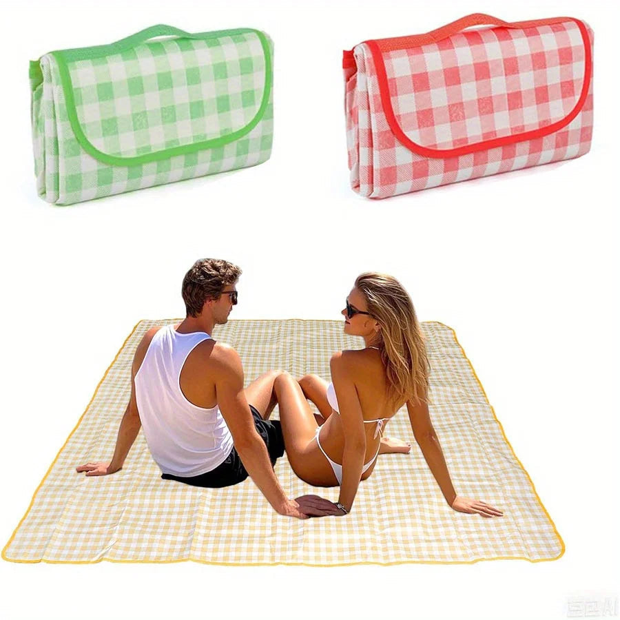 Yellow Green Red Foldable Picnic Mat – Perfect for Outdoor Adventures image 2