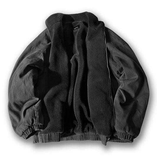Japanese Vintage Polar Fleece Jacket – High-Quality Winter Streetwear image 5
