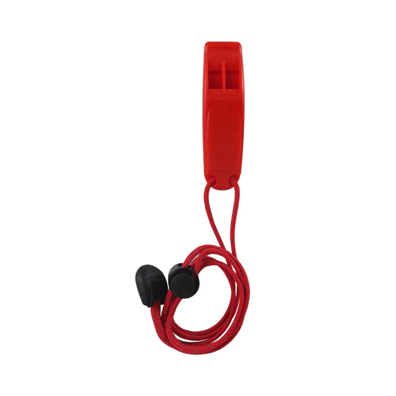 1PC Emergency Whistles with Lanyard – Safety Gear for Outdoor Adventures - Red image
