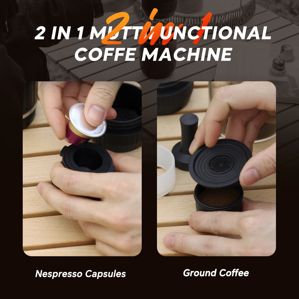 iCafilas 2in1 Espresso Machine – Portable Coffee Maker for Adventures image 3