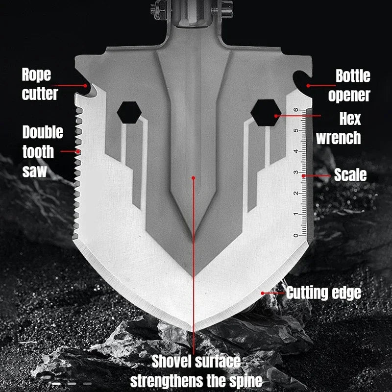 Outdoor Multifunctional Folding Shovel – Essential Survival Gear image 1