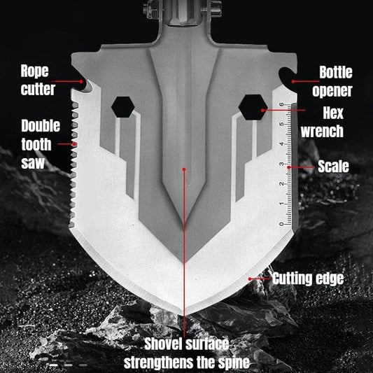 Outdoor Multifunctional Folding Shovel – Essential Survival Gear image 1
