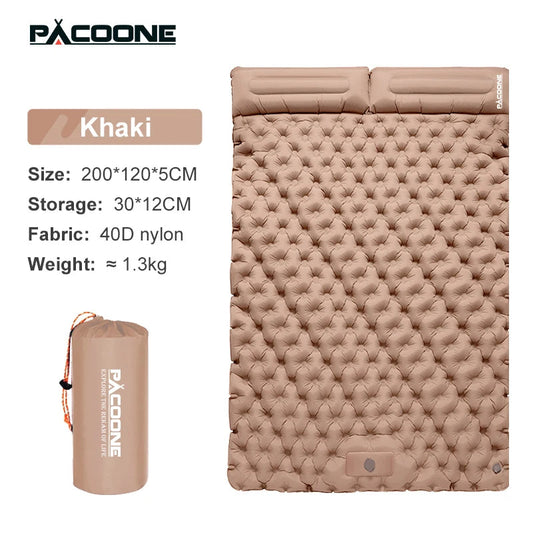 PACOONE Outdoor Camping Double Inflatable Mattress image 6