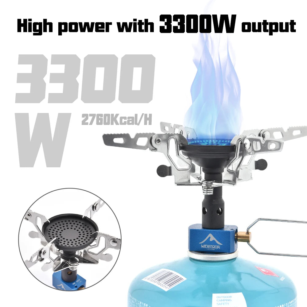 Outdoor Camping Gas Burner – Portable 3300W Stove for Adventurers image 0