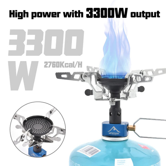 Outdoor Camping Gas Burner – Portable 3300W Stove for Adventurers image 0