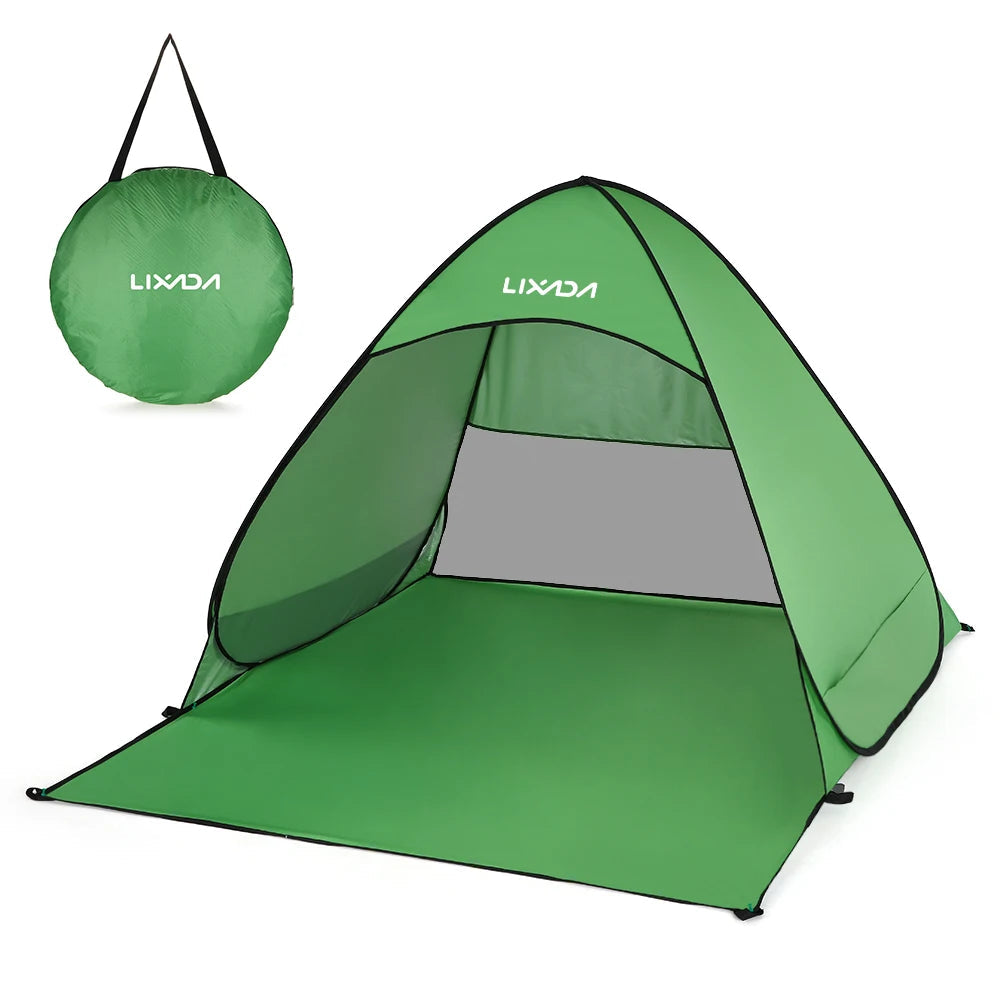 Lixada Automatic Pop Up Beach Tent – Lightweight UV Protection Shelter - Green S image
