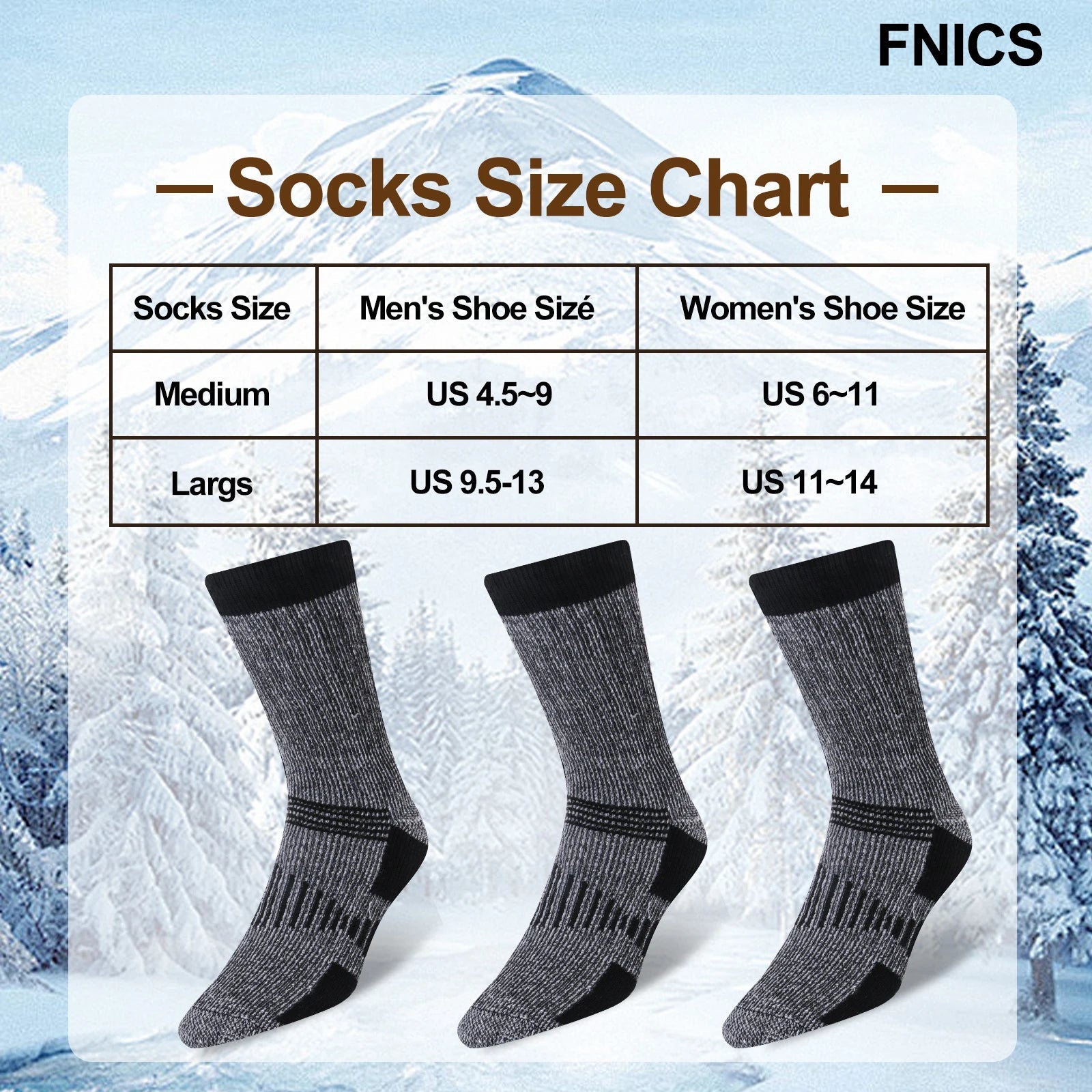 Merino Wool Crew Socks – Ultimate Warmth for Winter Activities image 2