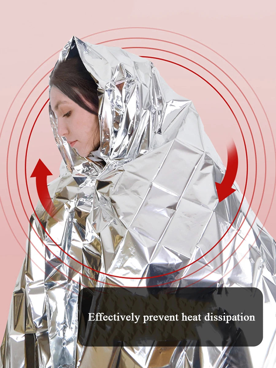Emergency Thermal Poncho Blanket – Lightweight and Versatile Survival Gear image 3