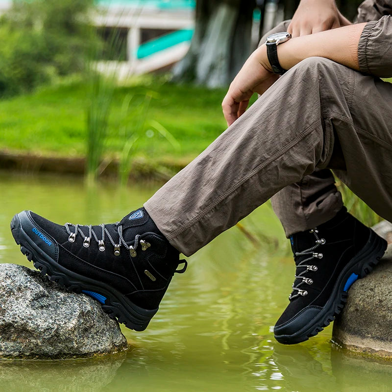 Best Seller Men's High-top Outdoor Climbing Shoes – Waterproof &amp; Anti-Slip image 5
