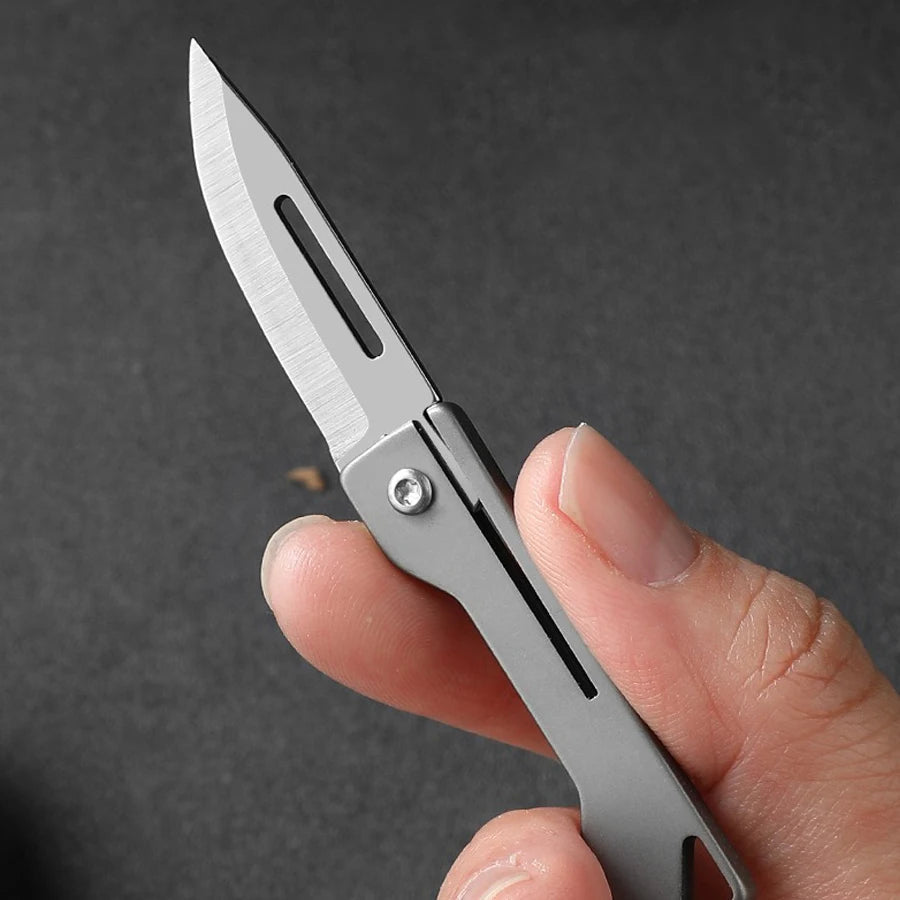 EDC Titanium Folding Knife – Mini Keychain Pocket Knife for Everyday Use image 2