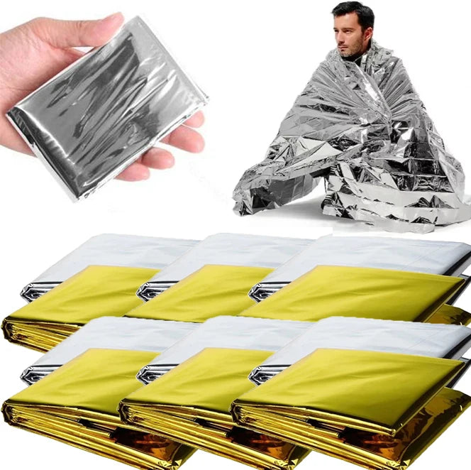 Emergency Thermal Poncho Blanket – Lightweight and Versatile Survival Gear image 0