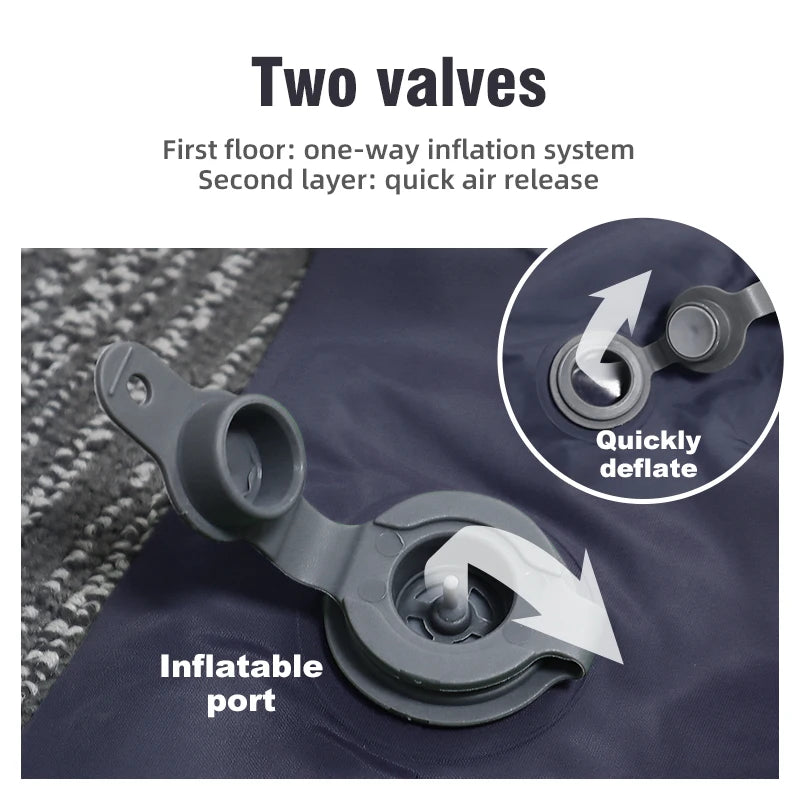 PACOONE Outdoor Camping Double Inflatable Mattress image 3