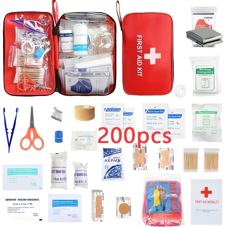 Essential Family Car Travel First Aid Kit – 198 Pieces for All Occasions image 0