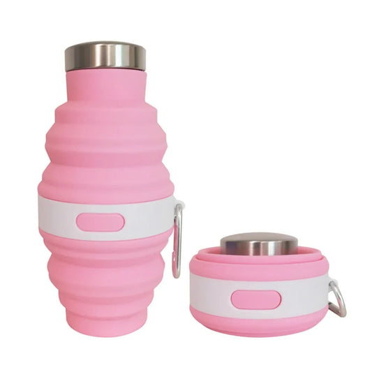 Reusable Collapsible Water Bottles – Silicone Hiking Cups with Carabiner image 6