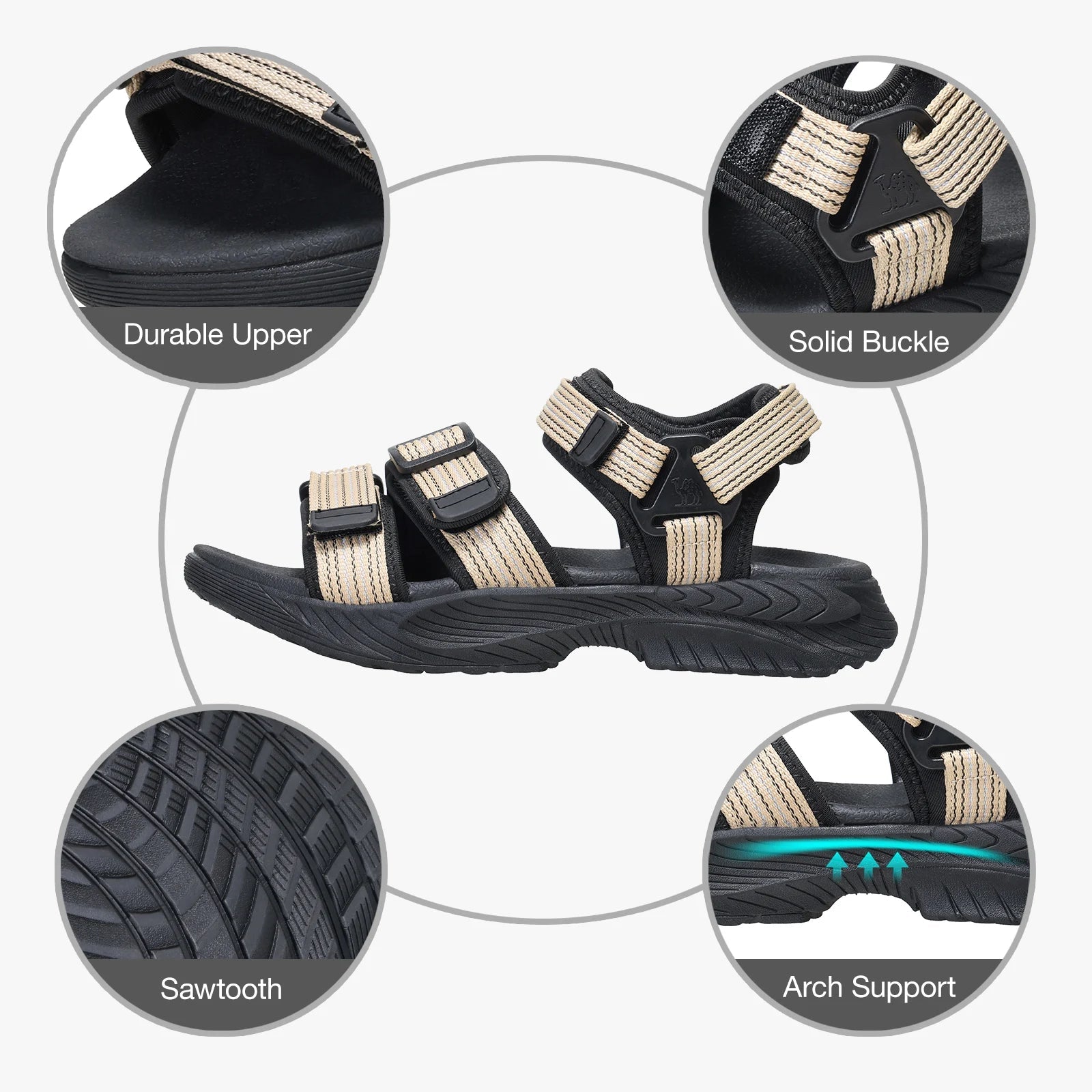 GOLDEN CAMEL Men's Waterproof Hiking Sandals – Comfort &amp; Support for Outdoor Adventures image 5