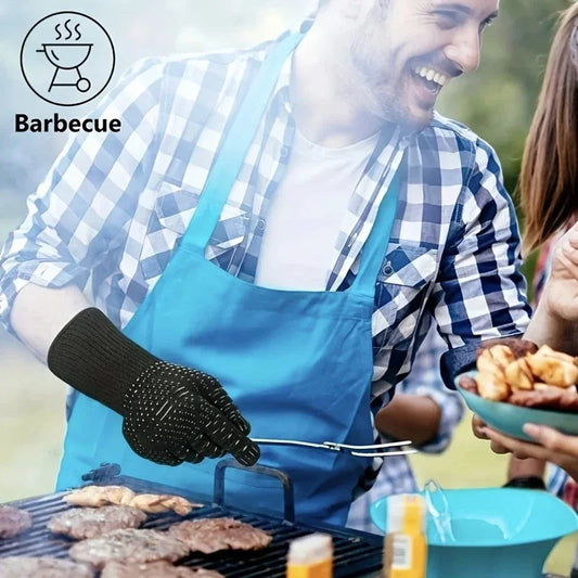 One Piece BBQ Gloves – High-Temperature Resistance Oven Mitts image 1