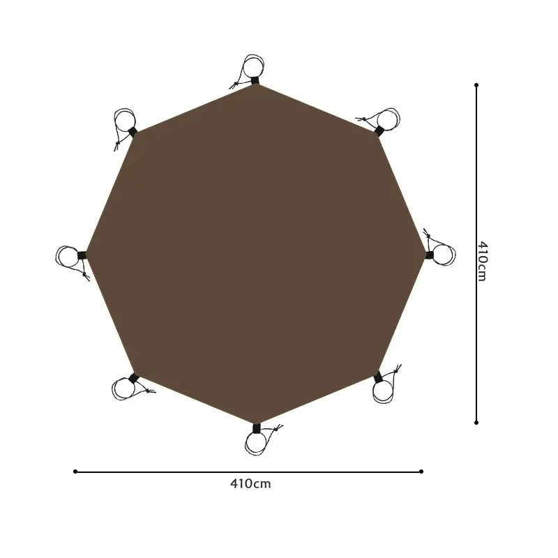 Large Waterproof Camping Mat – Perfect for Outdoor Adventures - octagonal 4.1x4.1m 1 image