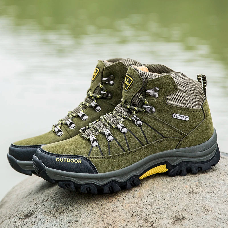 Best Seller Men's High-top Outdoor Climbing Shoes – Waterproof &amp; Anti-Slip image 0