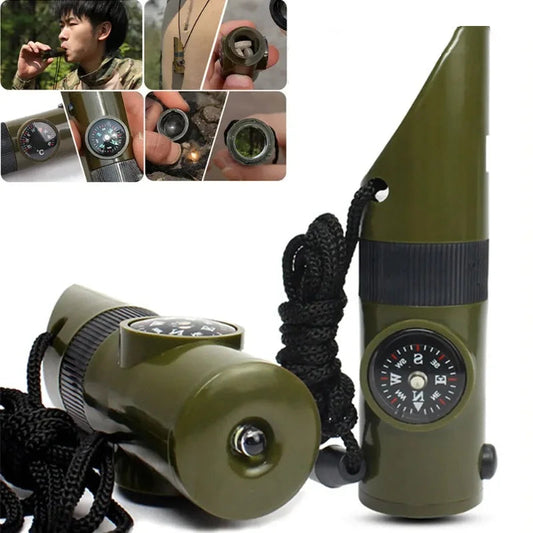 Jungle Survival Multi-Tool – Whistle, Compass, Mirror &amp; More for Adventurers image 0
