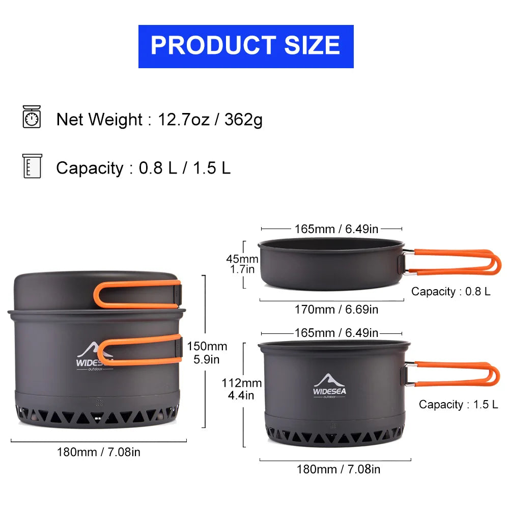 Widesea Camping Cookware Set – Essential Outdoor Cooking Gear image 2