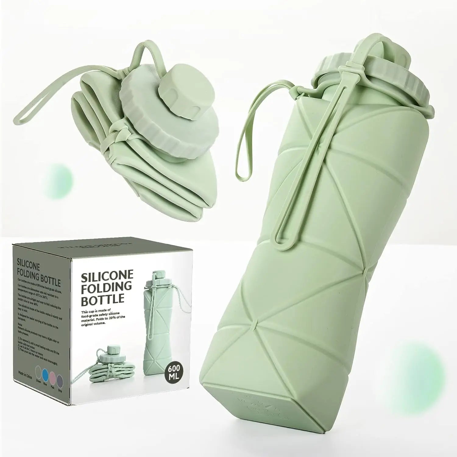 Silicone Collapsible Sports Water Bottles – Perfect for Outdoor Adventures image 0