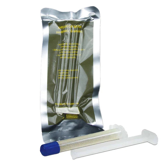 Chitosan Powder Applicator with Hemostatic Granule Bandage for Emergency Use image 0