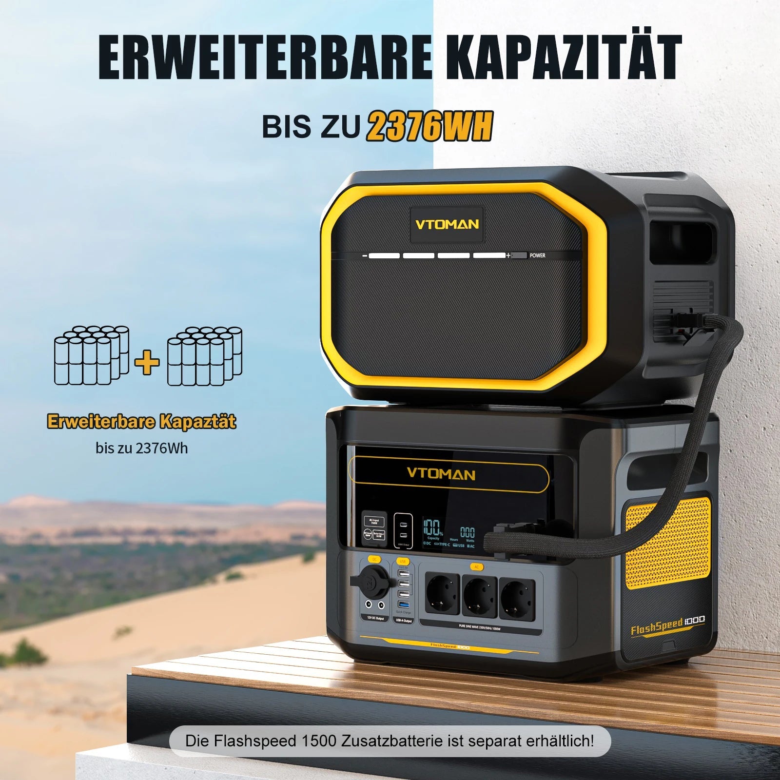 VTOMAN FlashSpeed 1000 Portable Power Station – Power Your Adventures image 3