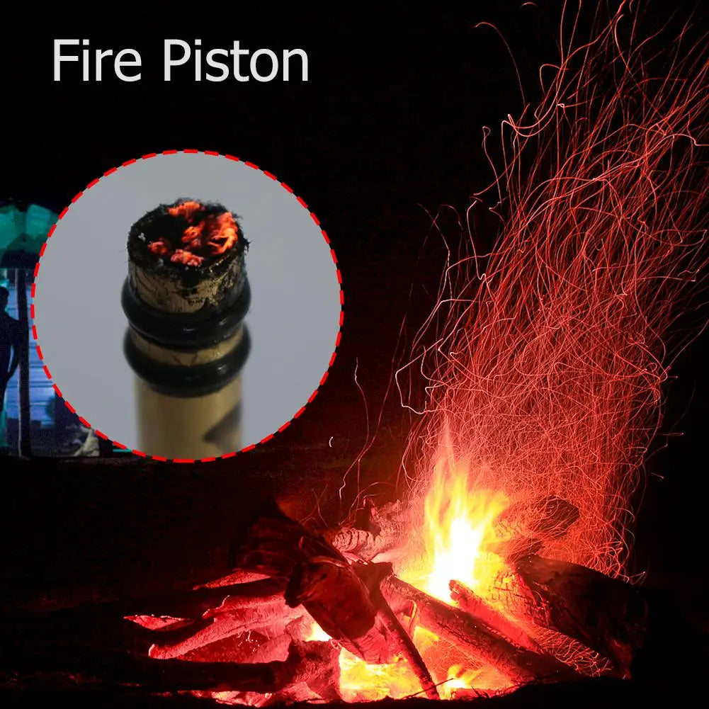 Brass Fire Starter Tube – Durable Camping Ignition Piston Survival Tool image 2