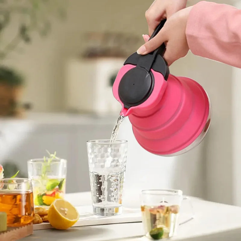 Easy Carry Silicone Folding Kettle with Steel Bottom – 1.5L Capacity image 5