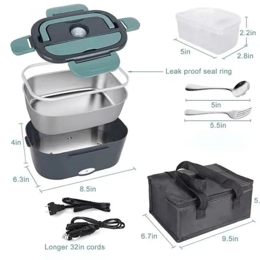 Portable Electric Lunch Box – Stainless Steel Food Warmer for All Settings image 6