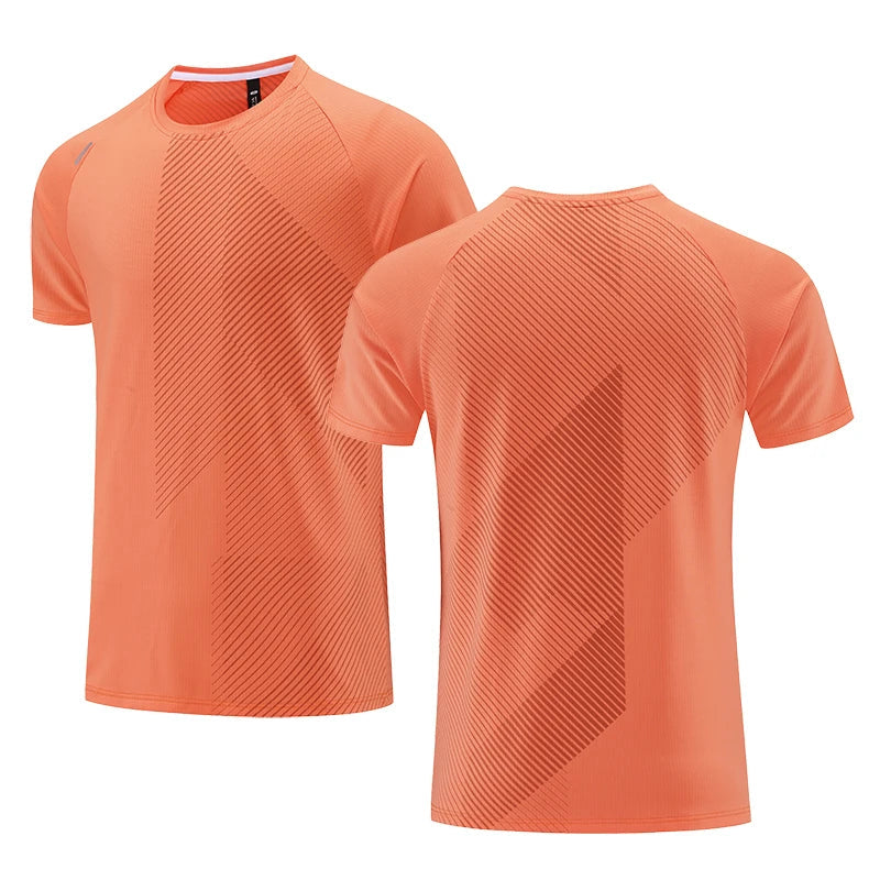 Quick Dry Men's Running T-Shirt – Perfect for Fitness and Casual Sportswear - orange R8, 3XL (180-185cm) image