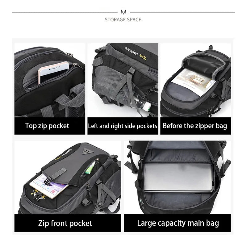 Anti-theft Waterproof Mountaineering Backpack for Outdoor Adventures image 4