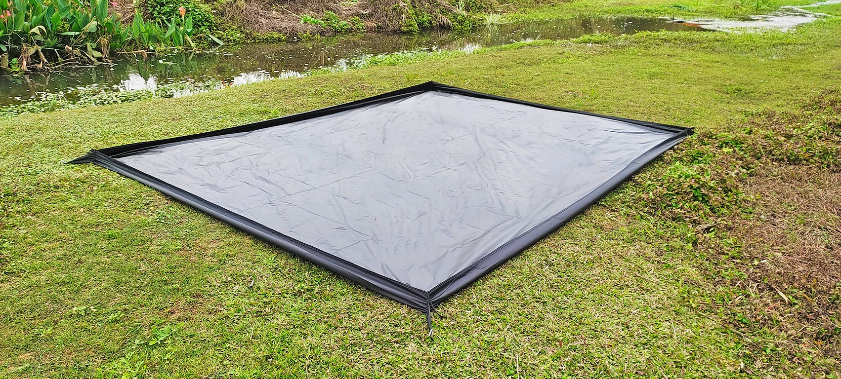 Versatile 3x3 Outdoor Mat – Perfect for Camping &amp; Picnics - Black, 2.5m x 2.5m image
