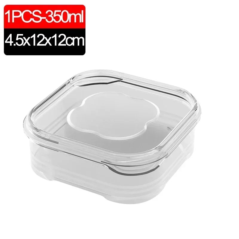 1/10PC Small Food Preservation Boxes – Transparent Kitchen Storage Solution - 1PCS-350ml image
