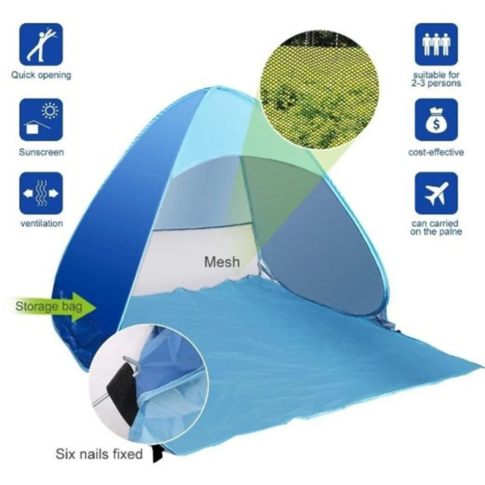 Quick Automatic Beach Tent – Portable Sun Shelter for Outdoor Adventures image 5
