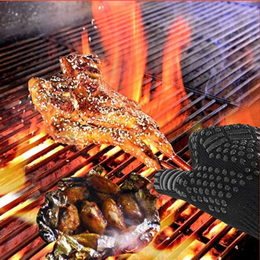 Flame Retardant Non-slip BBQ &amp; Oven Gloves – Extreme Heat Resistance image 1