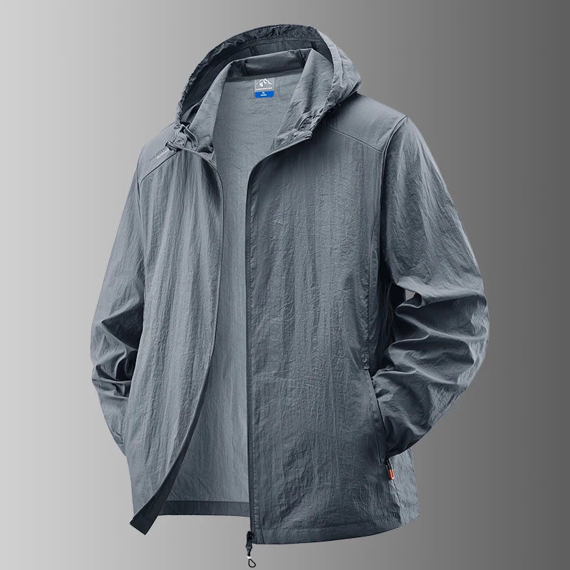 Summer Waterproof Hiking Jackets for Men – Versatile Outdoor Gear - Dark Grey, 3XL 175CM 77-83Kg image